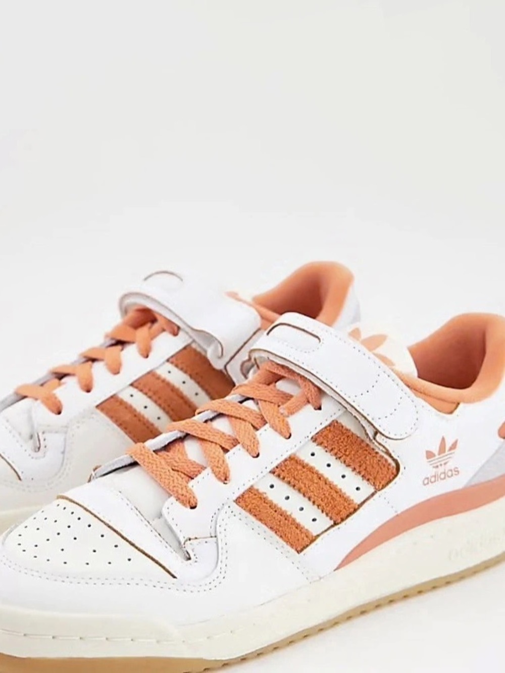 adidas Forum Low Girls US 5.5 White Orange Sneakers